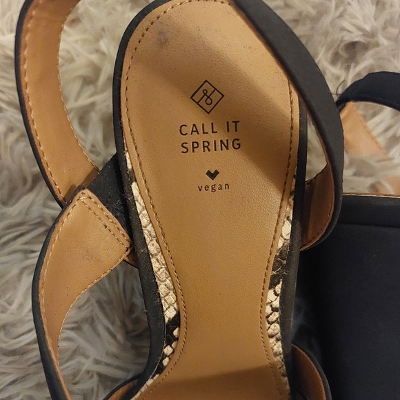 Dark Navy Blue Snakeskin Strappy Slingbacks US.6.5 (EU 37) - Picture 6 of 6